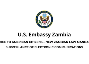 U.S. Embassy Issues Alert on Zambia’s New Cyber Security Law